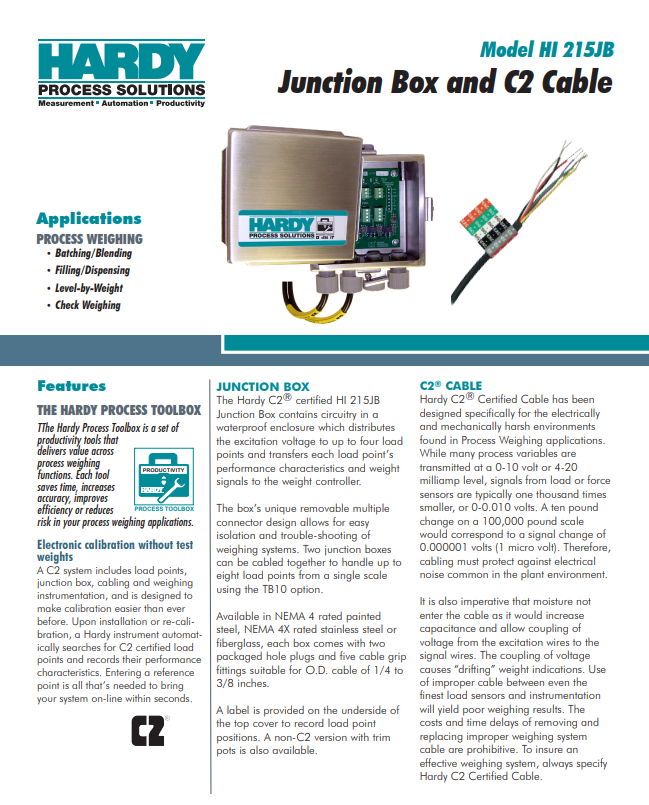 HI215JB稱重接線盒